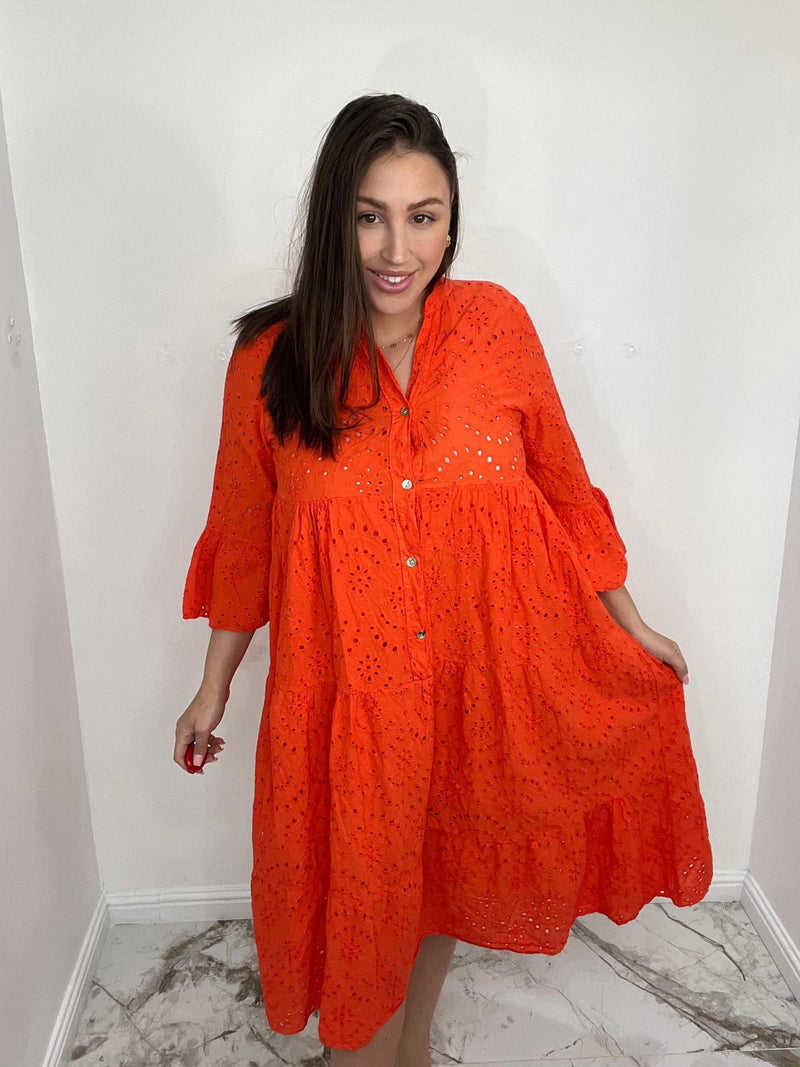 Robe bohème orange