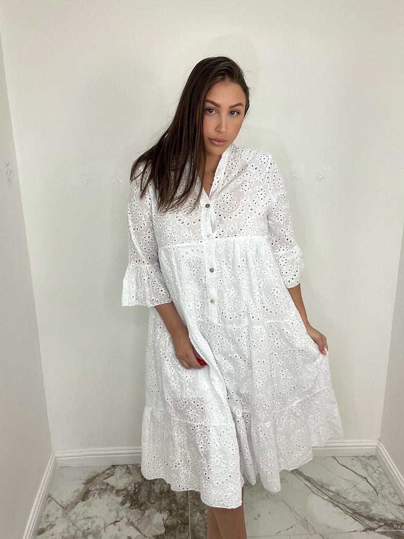 Robe bohème blanche