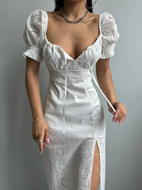 ROBE FESTONNÉE BLANCHE