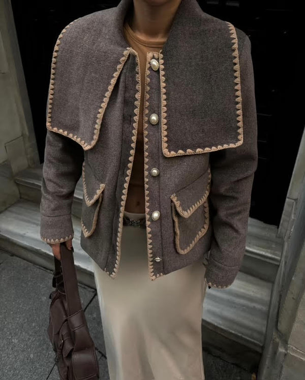 veste couture armenie gris marron